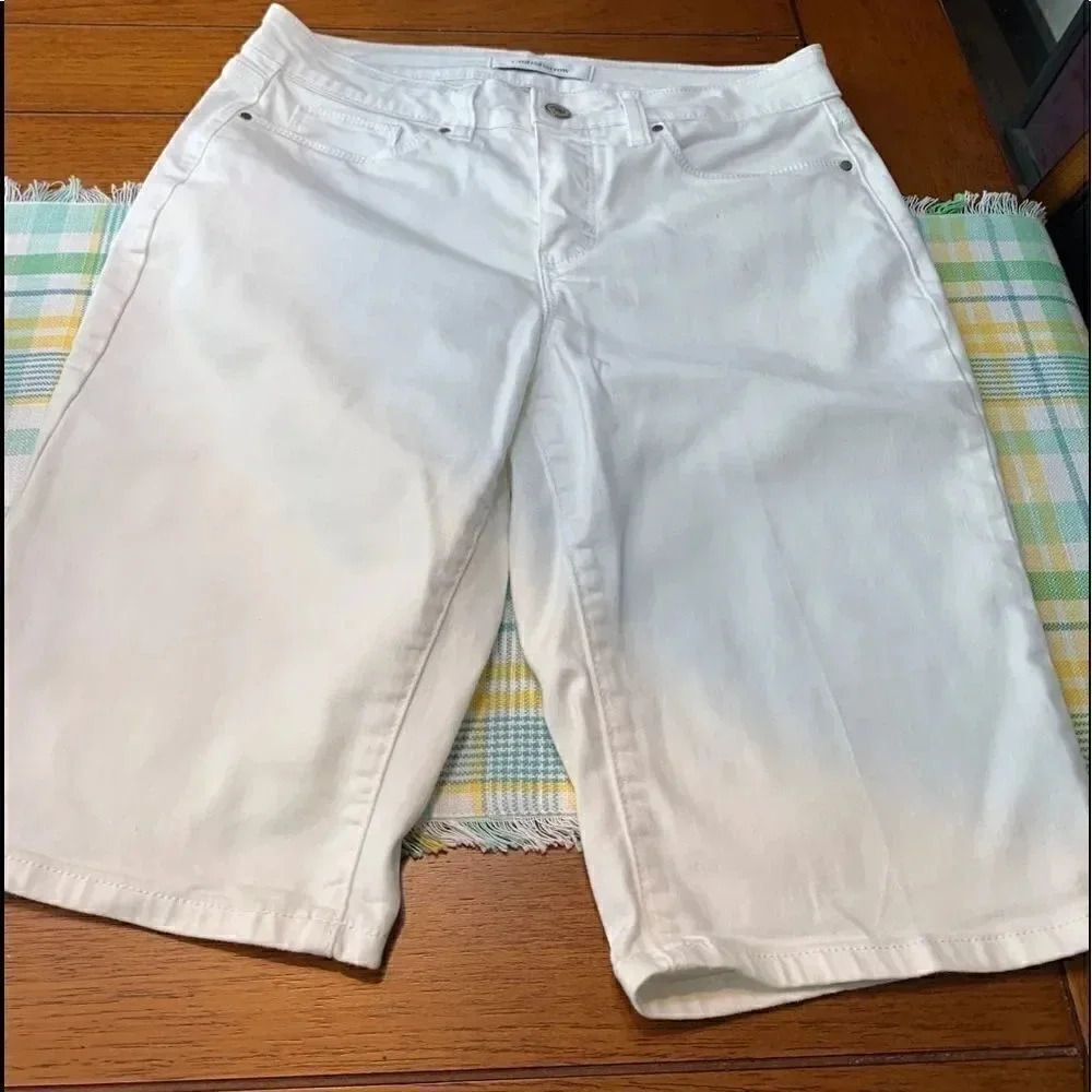 Croft & Barrow White Jean Shorts NWOT #JJ14